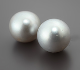 Пара серебристых морских жемчужин 4,91 карата 