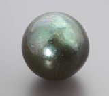 Темно-зеленая морская жемчужина барокко 10,68 карата! Титановый люстр 