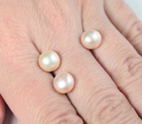 Набор из 3 кремовых морских жемчужин 8,81 карата 