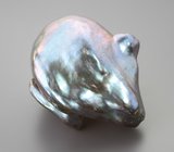 Крупная черная морская жемчужина барокко 39,46 карата! Титановый люстр