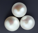 Крупный набор из 3 морских жемчужин 21,97 карата 