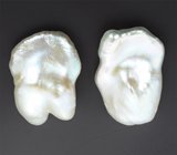 Крупная пара морских жемчужин барокко 29,9 карата! Исключительный люстр