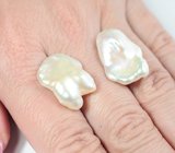Крупная пара морских жемчужин барокко 29,9 карата! Исключительный люстр