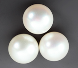 Крупный набор из 3 морских жемчужин 33,76 карата 