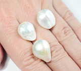 Крупный набор из 3 морских жемчужин барокко 44,43 карата 