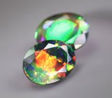 Пара ограненных черных опалов 1,53 карата