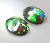 Пара ограненных черных опалов 1,53 карата 