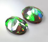 Пара ограненных черных опалов 1,53 карата