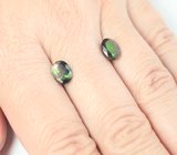 Пара ограненных черных опалов 1,53 карата