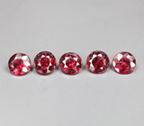 Набор из 5 рубиновых шпинелей 1,21 карата 