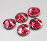 Набор из 5 рубиновых шпинелей 1,21 карата 