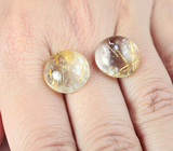 Парный рутиловый кварц 19,29 карата 