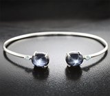 Серебряный браслет со звездчатыми сапфирами 9,52 карата и голубыми цирконами