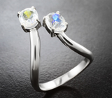 Кольцо с ограненным лунным камнем 2,37 карата Серебро 925