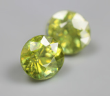 Пара желтовато-зеленых сфенов 2,43 карата