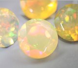 Набор из 4 ограненных эфиопских опалов 3,26 карата