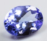 Насыщенный танзанит высокой чистоты 1,05 карата