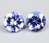 Пара чистейших танзанитов 1,01 карата 