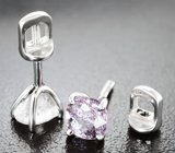 Пусеты с уральским фенакитом 1,04 карата и шпинелью