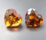 Серьги с цитринами мадейра высокой чистоты 5,01 карата