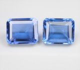 Крупная пара флюоритов со сменой цвета 11,97 карата