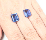 Крупная пара флюоритов со сменой цвета 11,97 карата 