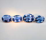 Крупный! Набор из 4 флюоритов со сменой цвета 38,75 карата 