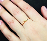 Золотое кольцо с ярким уральским демантоидом гранатом 0,07 карата Золото