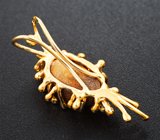 Золотой кулон с редким австралийским болдер опалом 4,78 карата и сапфирами