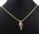 Золотой кулон с редким австралийским болдер опалом 4,78 карата и сапфирами Золото