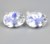 Пара ограненных цейлонских лунных камней 2,24 карата 