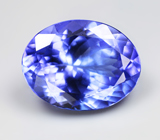 Яркий насыщенный танзанит высокой чистоты 5,52 карата 