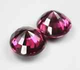 Эксклюзивная крупная пара чистейших родолитов 12,36 карата