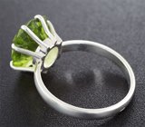 Кольцо c перидотом авторской огранки 5,75 карата