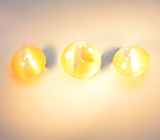 Редкий набор из 3 хризобериллов с эффектом кошачьего глаза 2,82 карата 