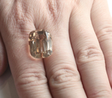 Без облагораживания! Крупный империал топаз высокой чистоты 28,17 карата 