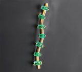 Стильный золотой кулон с яркими уральскими изумрудами 1,17 карата