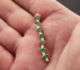 Стильный золотой кулон с яркими уральскими изумрудами 1,17 карата