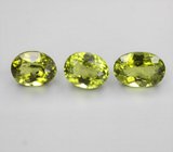 Набор из 3 перидотов 9,01 карата 