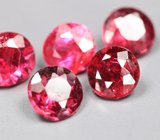 Набор из 5 рубиновых шпинелей 1,27 карата