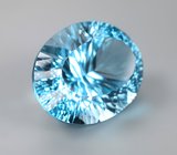 Крупный! Чистейший голубой топаз лазерной огранки 39,72 карата 