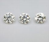 Набор из 3 муассанитов 2,85 карата 