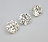 Набор из 3 муассанитов 2,85 карата 