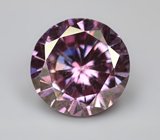 Крупный пурпурно-розовый муассанит 3,6 карата 