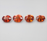 Набор из 4 спессартинов гранатов 4,13 карата