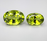 Пара насыщенных перидотов 7,56 карата