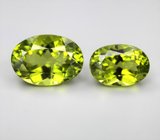 Пара насыщенных перидотов 7,56 карата 