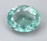 Редкий крупный голубой турмалин высокой чистоты 5,88 карата 