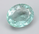 Редкий крупный голубой турмалин высокой чистоты 5,88 карата 