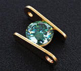 Золотой кулон с чистейшим муассанитом 1,17 карата Золото
